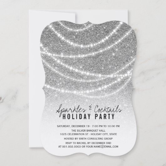 Vakantievezel Glitter Sparkles and Cocktail Party Kaart (Voorkant)