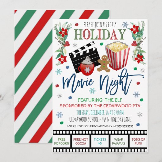 Vakantievichtuitnodiging Kaart (Voorkant / Achterkant)