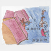 Vakantievlek & Groet #1 (Kerstmis) Fleece Deken (Voorkant (Horizontaal))