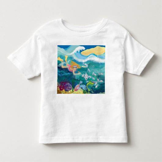 Vakantievlek in de oceaan kinder shirts (Voorkant)