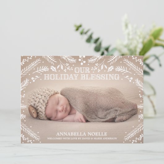 Vakantievloeistof | Aankondiging van geboorte (Staand voorkant)