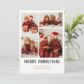 Vakantievloeistof zwarte penseelplaat 4 Fotokaart Feestdagenkaart (Staand voorkant)