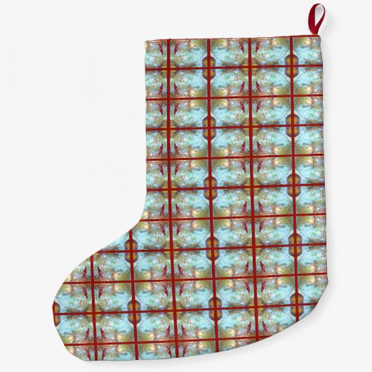 Vakantievormen in het licht grote kerstsok (Achterkant)