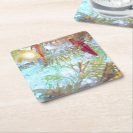 Vakantievormen in het licht kartonnen onderzetters