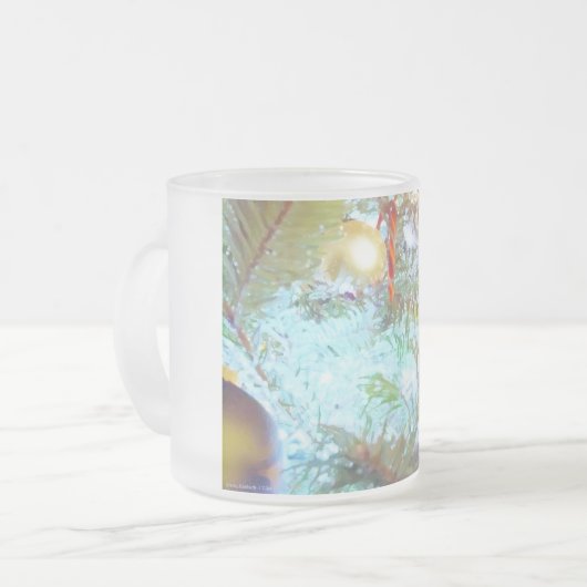 Vakantievormen in het licht matglas koffiemok (Voorkant links)