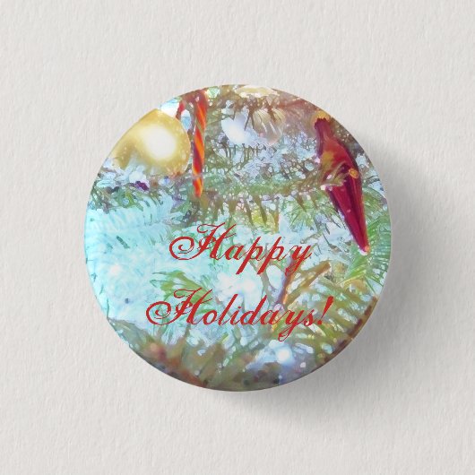 Vakantievormen in het licht ronde button 3,2 cm (Voorkant)