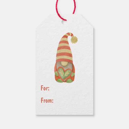 Vakantievormer Gold Star Gnome Cadeaulabel (Achterkant)