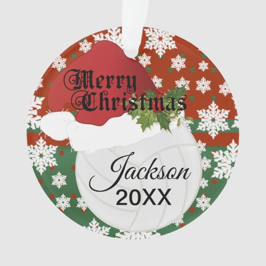 Vakantievormgeving Volleybal | DIY-naam Ornament (voorkant)