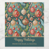 Vakantievormgeving Wijn Etiket (Enkel label)