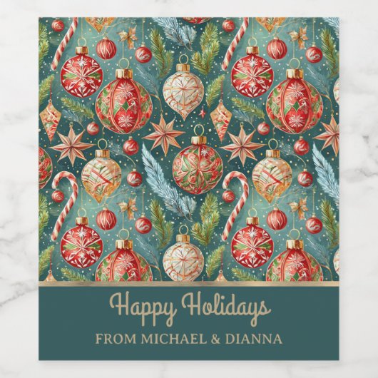 Vakantievormgeving Wijn Etiket (Enkel label)