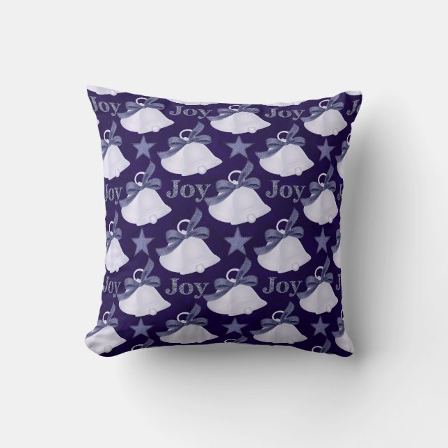 Vakantievormig blauw blikveld Design 5 Sierkussen (Voorkant)