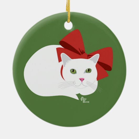 Vakantievorming Kat Keramisch Ornament (Achterkant)