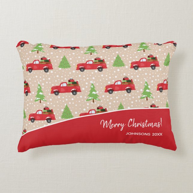 Vakantievorming met  feestelijke kerstavond accent kussen (Voorkant)