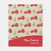 Vakantievorming met  feestelijke kerstavond fleece deken (Voorkant)