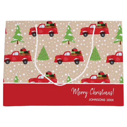 Vakantievorming met  feestelijke kerstavond groot cadeauzakje (Voorkant)