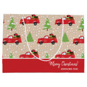 Vakantievorming met  feestelijke kerstavond groot cadeauzakje (Achterkant)