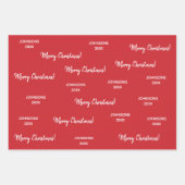 Vakantievorming met  feestelijke kerstavond inpakpapier vel (Voorkant 2)