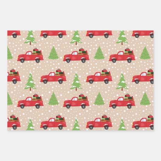 Vakantievorming met  feestelijke kerstavond inpakpapier vel (Voorkant)