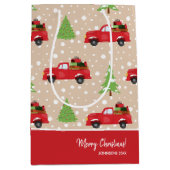 Vakantievorming met feestelijke kerstavond medium cadeauzakje (Voorkant)