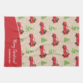 Vakantievorming met  feestelijke kerstavond theedoek (Horizontaal)