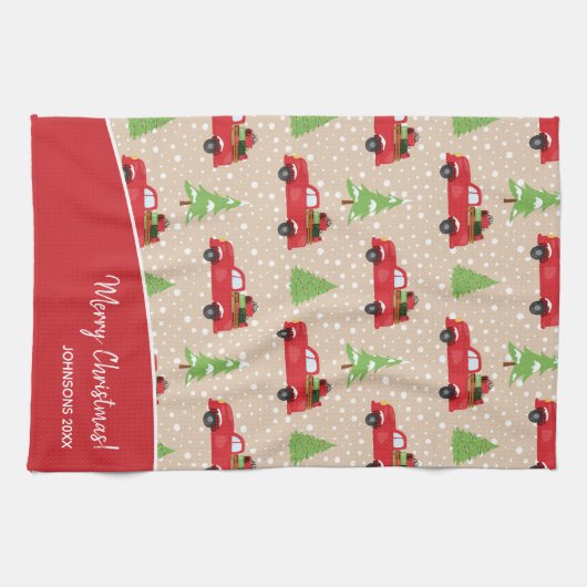 Vakantievorming met  feestelijke kerstavond theedoek (Horizontaal)