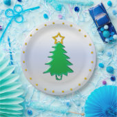 Vakantievorming met Gold Star op Silver Background Papieren Bordje (Feest)