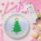 Vakantievorming met Gold Star op Silver Background Papieren Bordje (Feest)