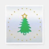 Vakantievorming met Gold Star op Silver Background Servet (Voorkant)