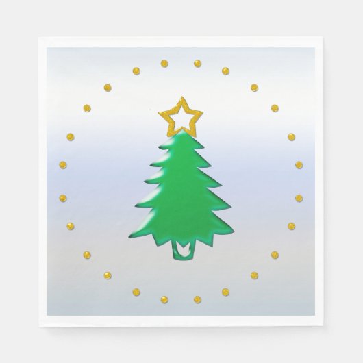 Vakantievorming met Gold Star op Silver Background Servet (Voorkant)