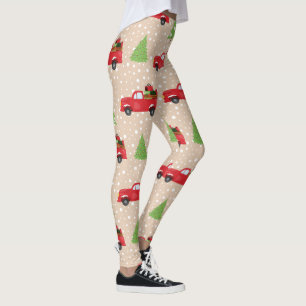 Vakantievorming met  kerstpatroon met vrachtwagen leggings