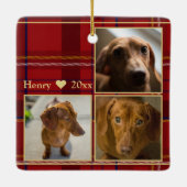 Vakantievorming Multi-Photo Keramisch Ornament (Achterkant)