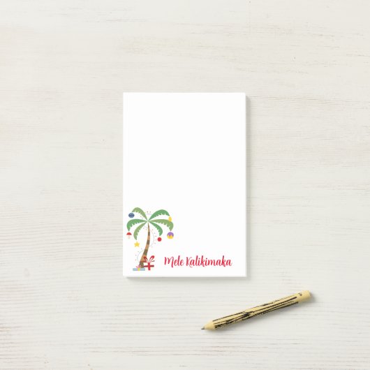 Vakantievorming Post-it-Notes-Mele Kalikimaka Post-it® Notes (Op bureau)
