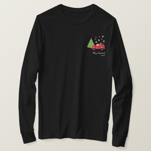 Vakantievorming  Vrachtwagen Kerstavond T-shirt (Design voorkant)
