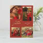 Vakantievreugde 4 Foto Wenskaart Kaart (Staand voorkant)