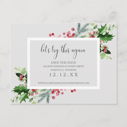 Vakantievrouw Verander de datum aankondiging (Voorkant)