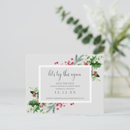 Vakantievrouw Verander de datum aankondiging (Staand voorkant)