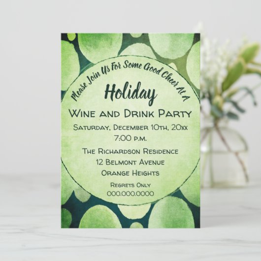 Vakantiewijn en Drink Kaart (Staand voorkant)