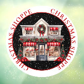 VAKANTIEWINKEL VOOR KERSTMIS WINKEL RAAMSTICKER (Vel 3)