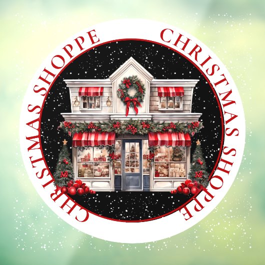 VAKANTIEWINKEL VOOR KERSTMIS WINKEL RAAMSTICKER (Vel 3)