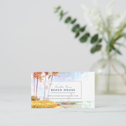 Vakantiewoningen in Beach House B&B Retro Photo Visitekaartje (Staand voorkant)