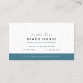 Vakantiewoningen in Beach Scape Beach House Visitekaartje (Achterkant)