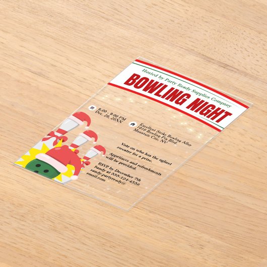 Vakantiewoningen in de buurt van Holiday Bowling N Acryl Uitnodigingen (Laagn)