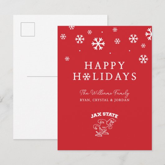 Vakantiewoningen in Jacksonville State University Feestdagenkaart (Voorkant / Achterkant)