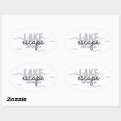 Vakantiewoningen in Lake House - Oval Sticker (Vel)