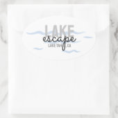 Vakantiewoningen in Lake House - Oval Sticker (Tas)