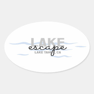 Vakantiewoningen in Lake House - Oval Sticker