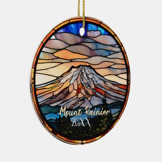 Vakantiewoningen in Mount Rainier Keramisch Ornament (Rechts)