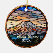 Vakantiewoningen in Mount Rainier Keramisch Ornament (Voorkant)