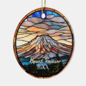 Vakantiewoningen in Mount Rainier Keramisch Ornament (Links)
