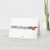 Vakantiewoningen in Snow Dachshund Kaart (Achterkant)